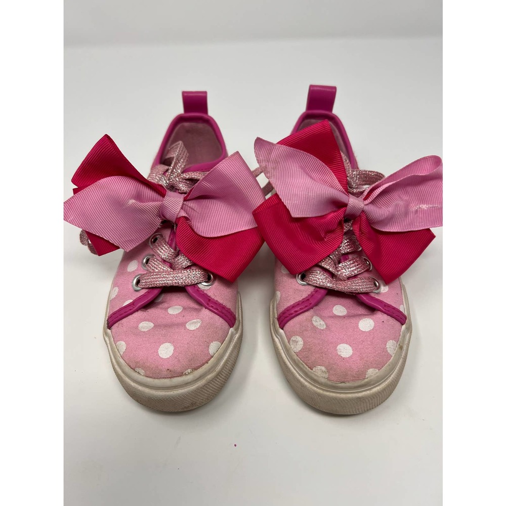 JoJo Siwa Pink White Polka Dot Girl's Shoes‎ Ground Up Size 12